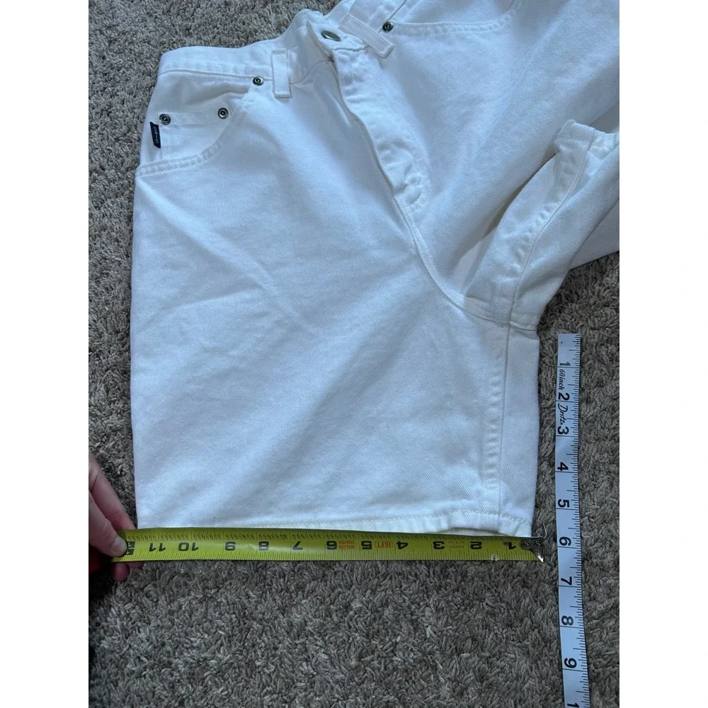 Chic Vintage White High Waisted Denim‎ Shorts Costal 6 100% Cotton 90s Retro